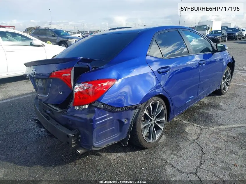 5YFBURHE6HP717196 2017 Toyota Corolla Se