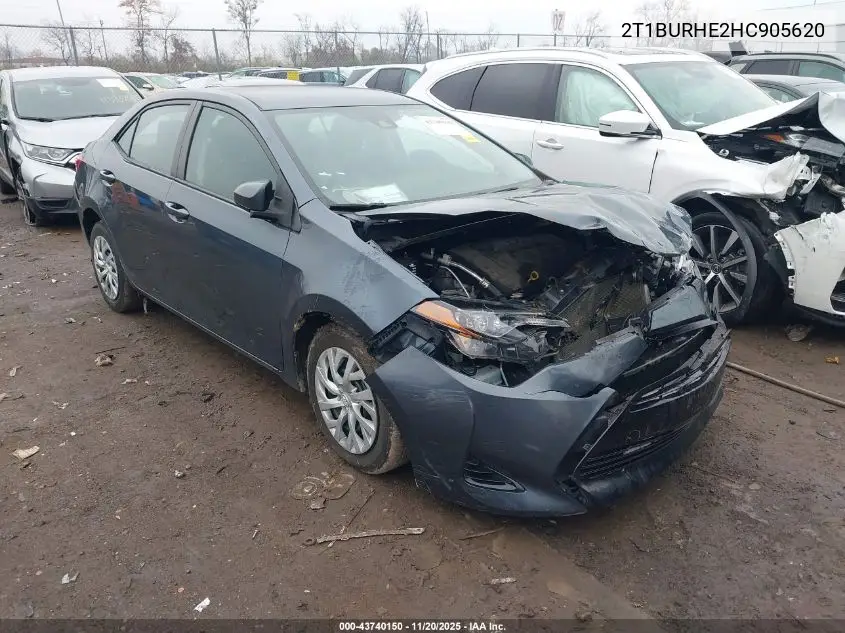 2T1BURHE2HC905620 2017 Toyota Corolla Le