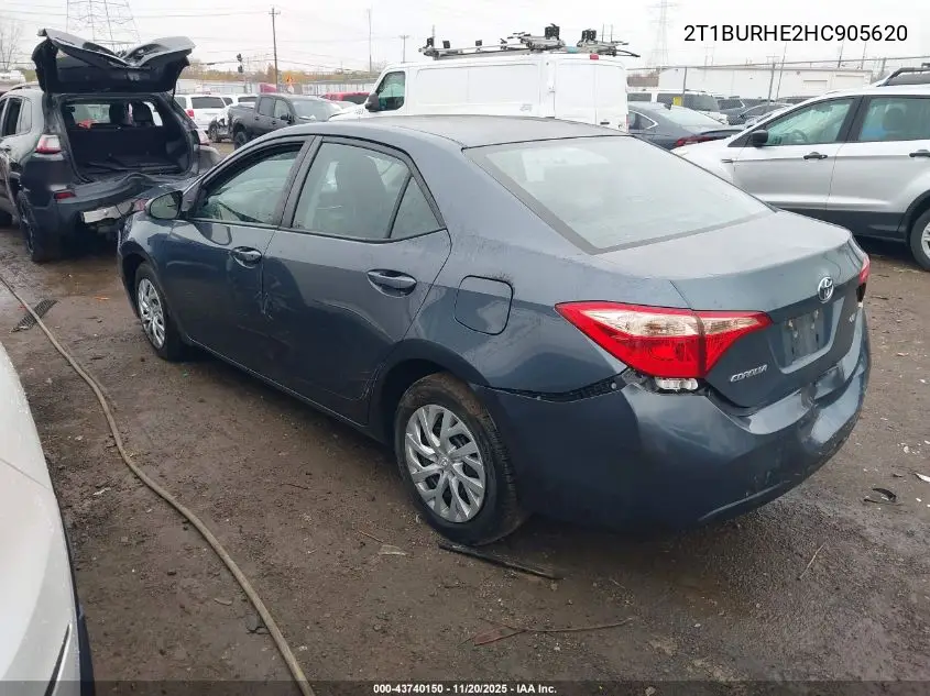 2T1BURHE2HC905620 2017 Toyota Corolla Le