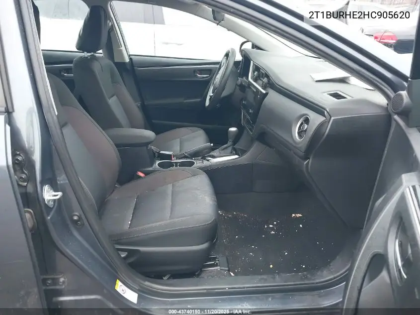 2T1BURHE2HC905620 2017 Toyota Corolla Le