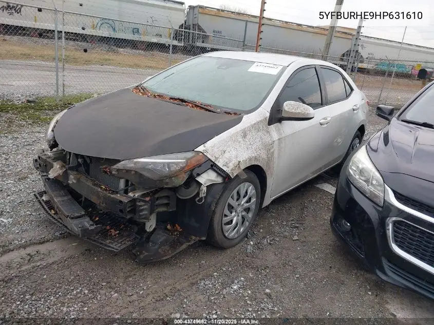 5YFBURHE9HP631610 2017 Toyota Corolla Le