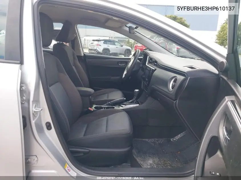 5YFBURHE3HP610137 2017 Toyota Corolla Le