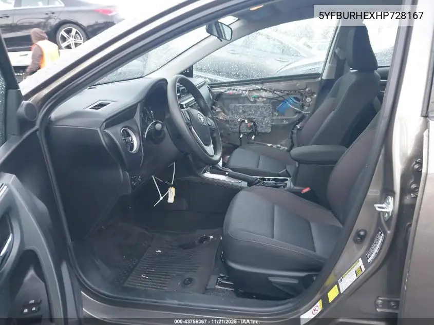 5YFBURHEXHP728167 2017 Toyota Corolla Le