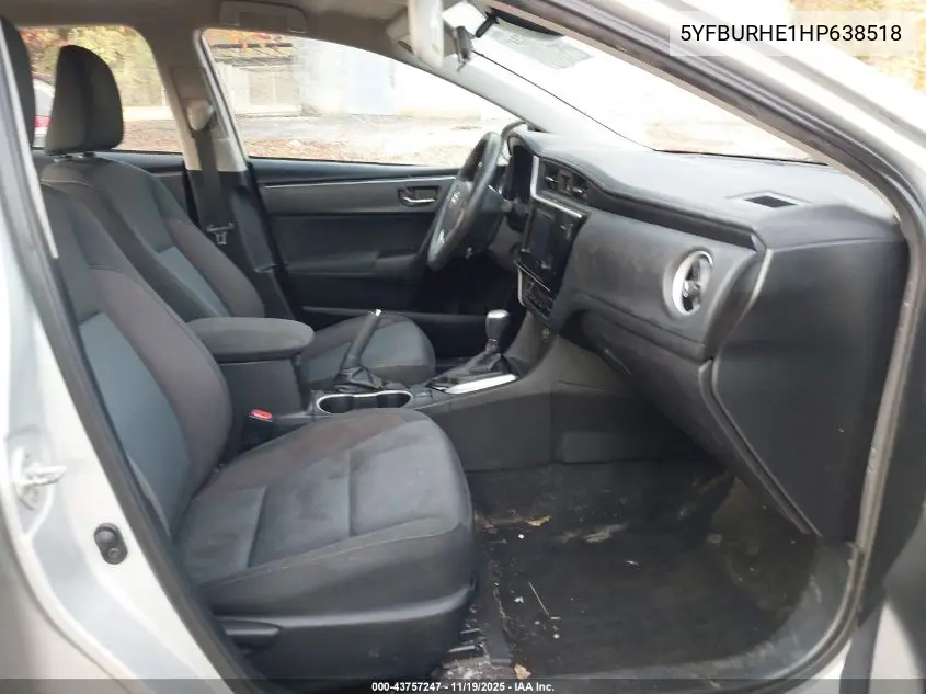 5YFBURHE1HP638518 2017 Toyota Corolla Le