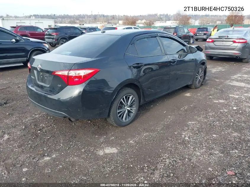 2T1BURHE4HC750326 2017 Toyota Corolla Le