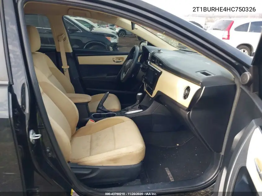 2T1BURHE4HC750326 2017 Toyota Corolla Le