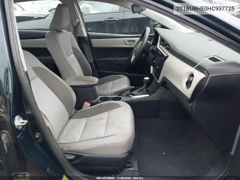 2T1BURHE0HC937725 2017 Toyota Corolla Le