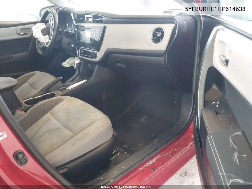 5YFBURHE1HP614638 2017 Toyota Corolla Le