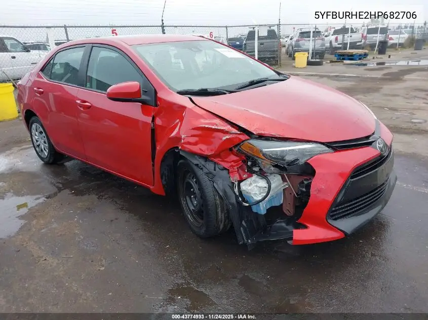 5YFBURHE2HP682706 2017 Toyota Corolla Le