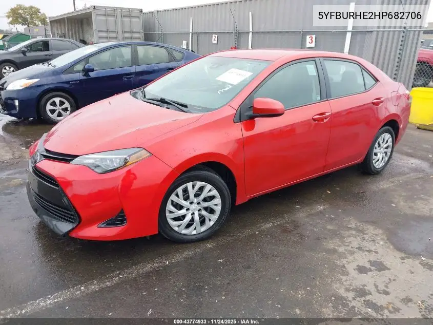 5YFBURHE2HP682706 2017 Toyota Corolla Le