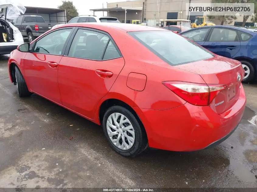5YFBURHE2HP682706 2017 Toyota Corolla Le