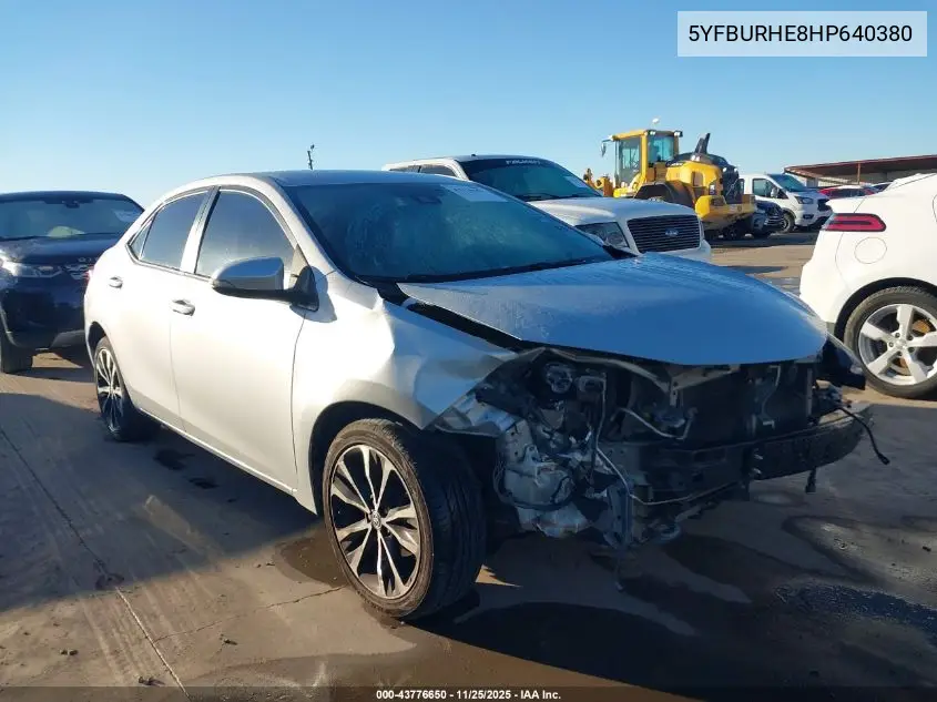 5YFBURHE8HP640380 2017 Toyota Corolla Se