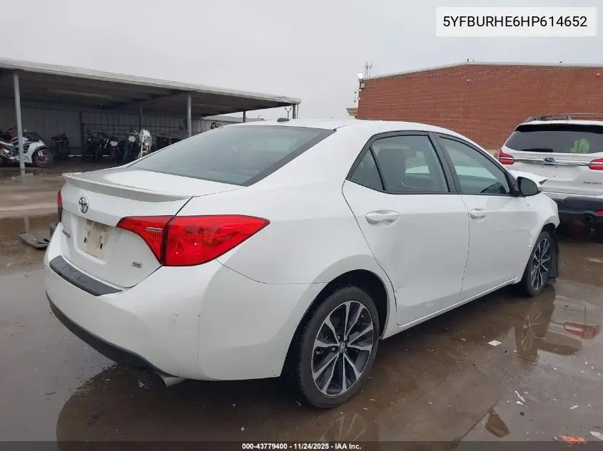 5YFBURHE6HP614652 2017 Toyota Corolla Se
