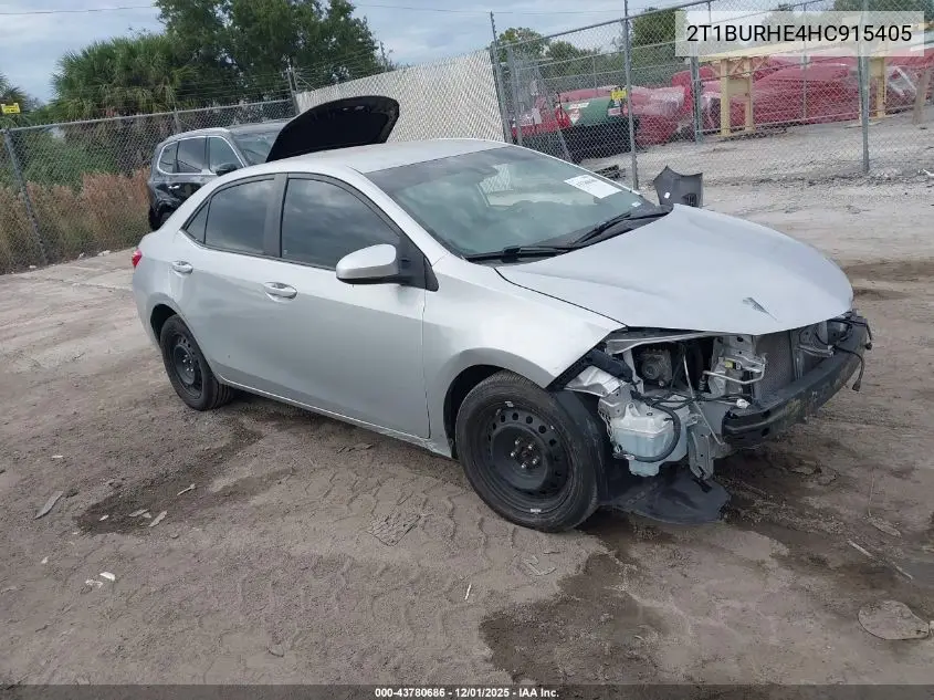 2T1BURHE4HC915405 2017 Toyota Corolla Le