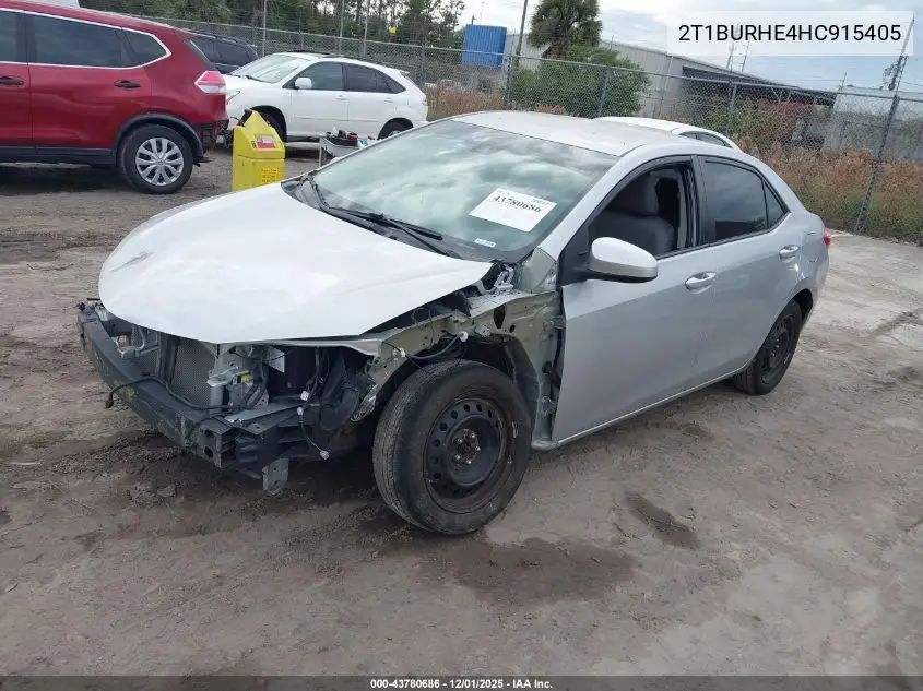 2T1BURHE4HC915405 2017 Toyota Corolla Le