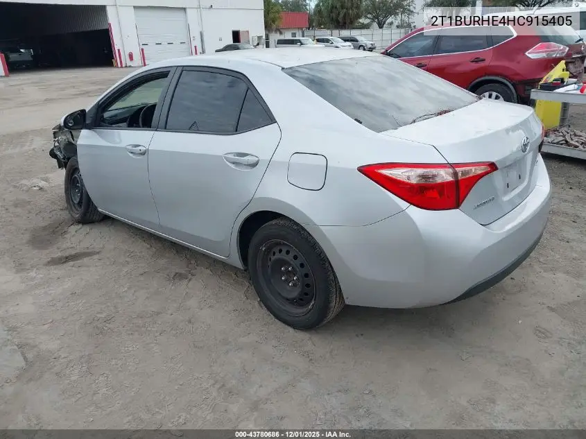 2T1BURHE4HC915405 2017 Toyota Corolla Le