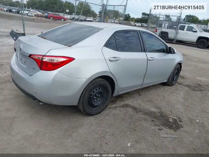 2T1BURHE4HC915405 2017 Toyota Corolla Le