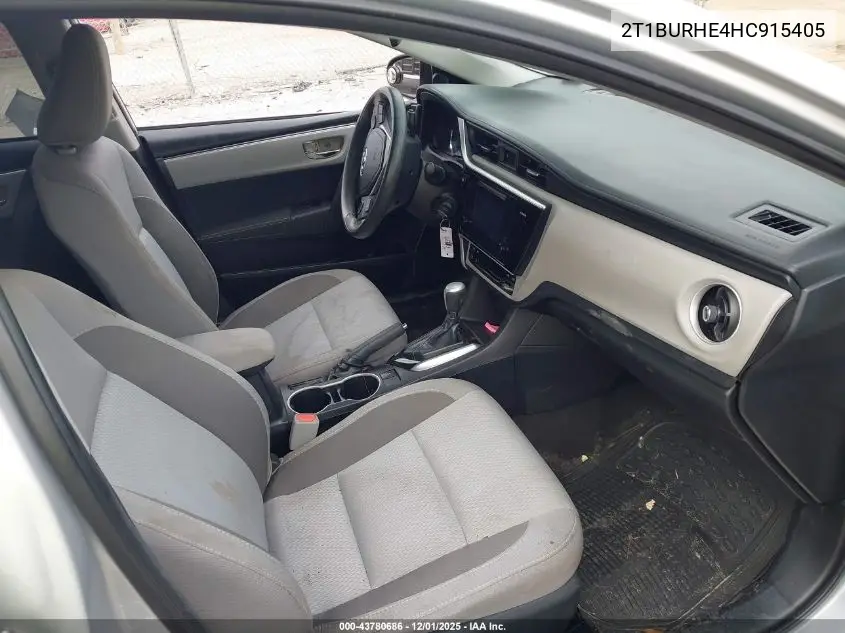 2T1BURHE4HC915405 2017 Toyota Corolla Le