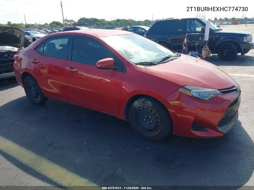 2T1BURHEXHC774730 2017 Toyota Corolla Le