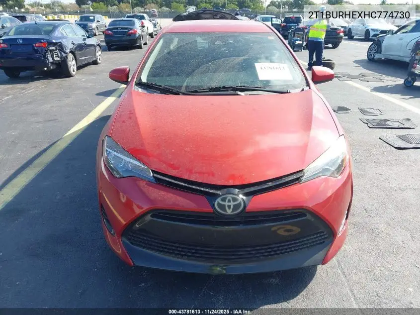 2T1BURHEXHC774730 2017 Toyota Corolla Le