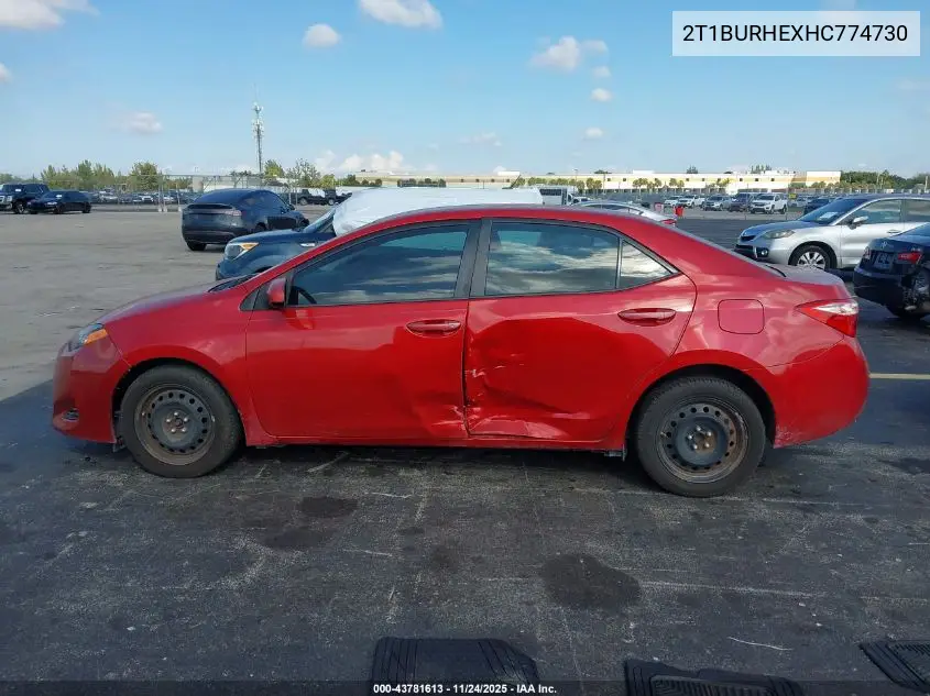 2T1BURHEXHC774730 2017 Toyota Corolla Le