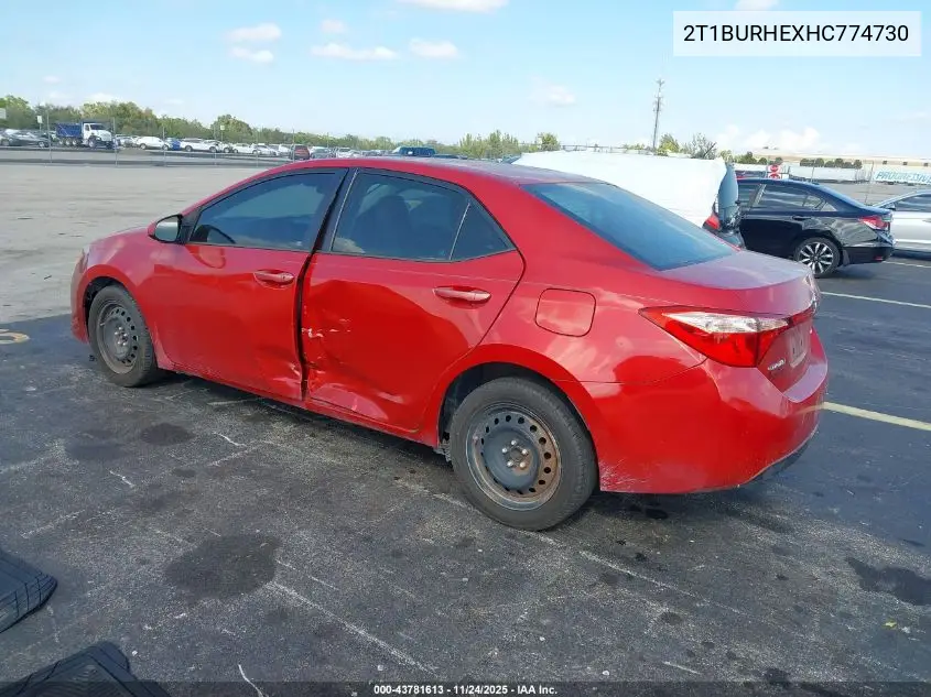 2T1BURHEXHC774730 2017 Toyota Corolla Le