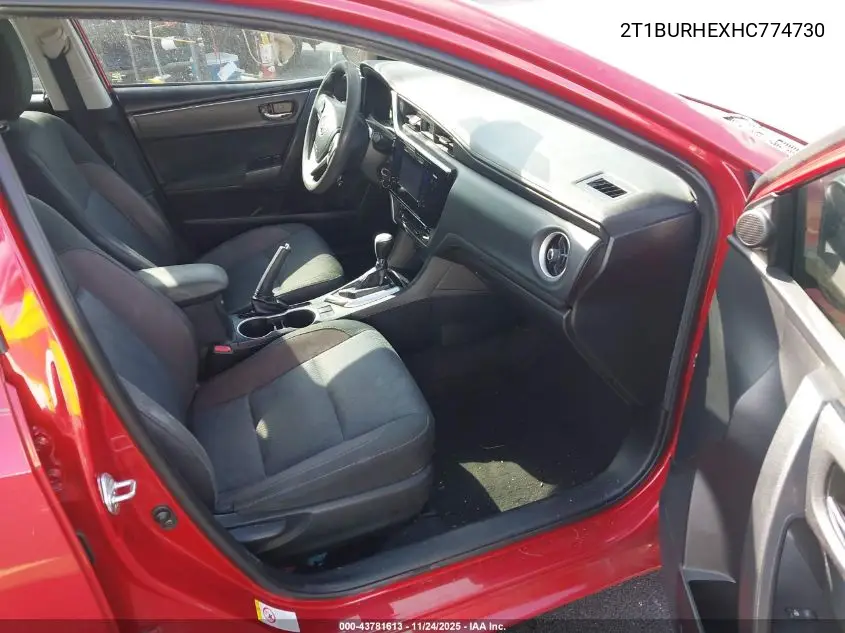 2T1BURHEXHC774730 2017 Toyota Corolla Le