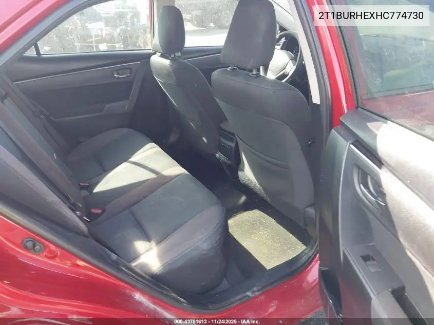 2T1BURHEXHC774730 2017 Toyota Corolla Le
