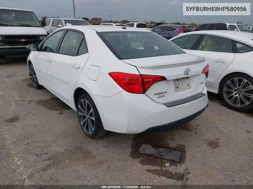 5YFBURHE8HP580956 2017 Toyota Corolla Xse