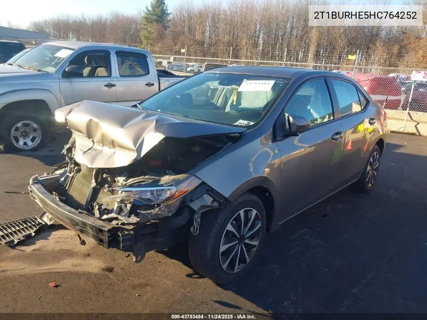 2T1BURHE5HC764252 2017 Toyota Corolla Le