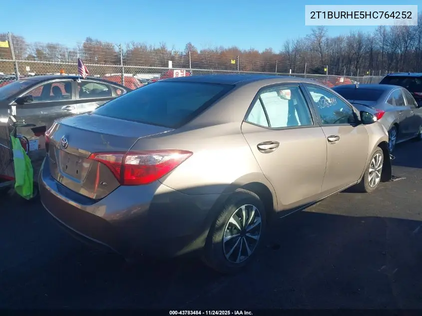 2T1BURHE5HC764252 2017 Toyota Corolla Le