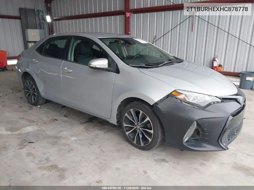 2T1BURHEXHC878778 2017 Toyota Corolla Se