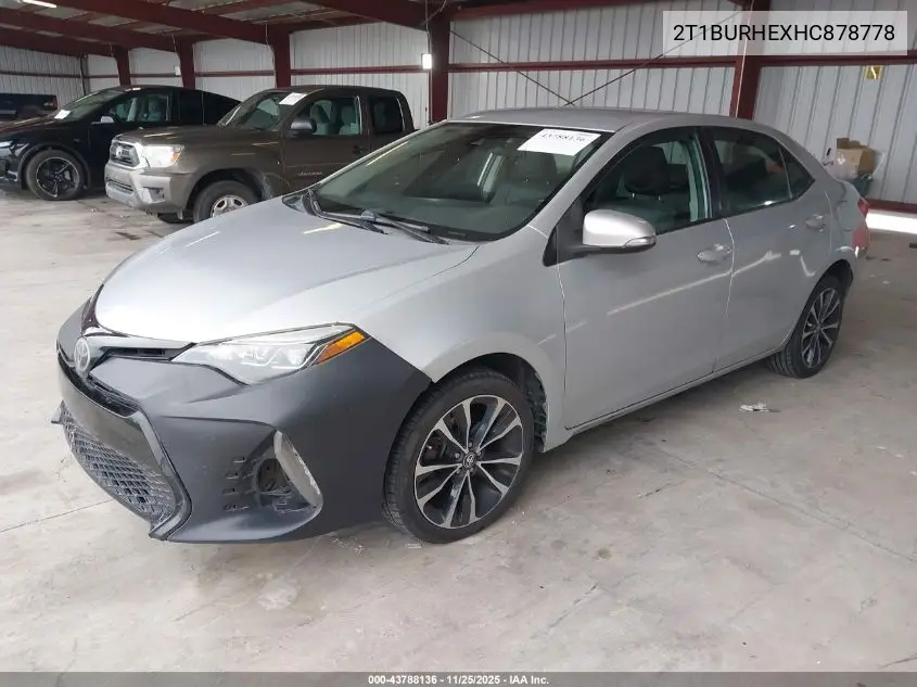 2T1BURHEXHC878778 2017 Toyota Corolla Se