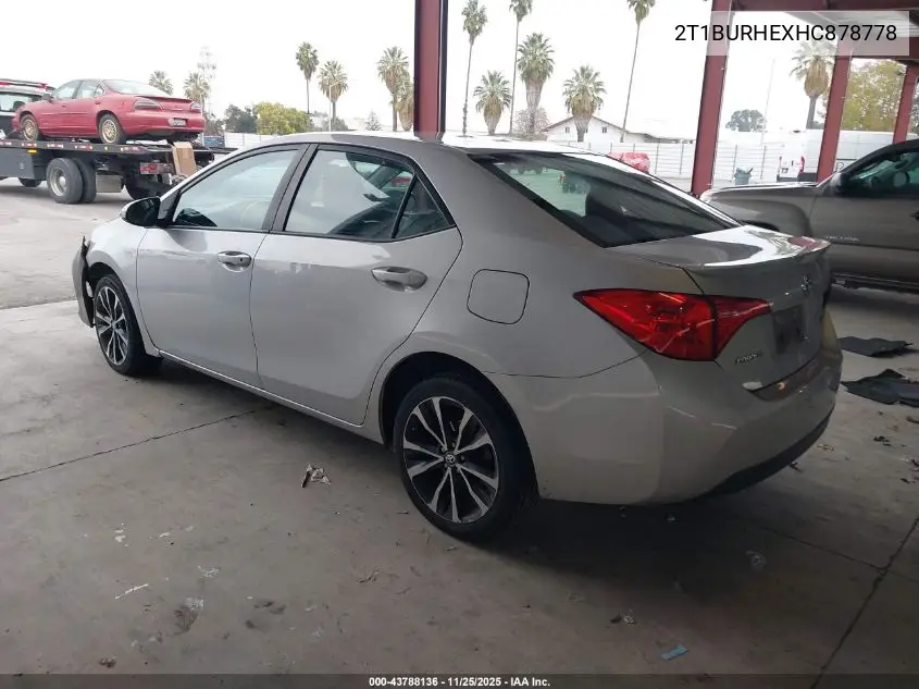 2T1BURHEXHC878778 2017 Toyota Corolla Se