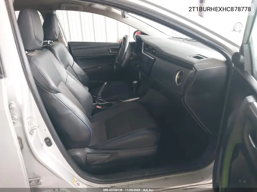 2T1BURHEXHC878778 2017 Toyota Corolla Se