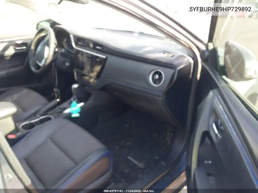 5YFBURHE9HP729892 2017 Toyota Corolla Se