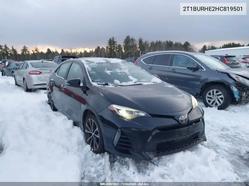 2T1BURHE2HC819501 2017 Toyota Corolla Se