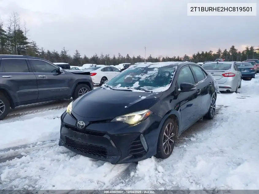 2T1BURHE2HC819501 2017 Toyota Corolla Se