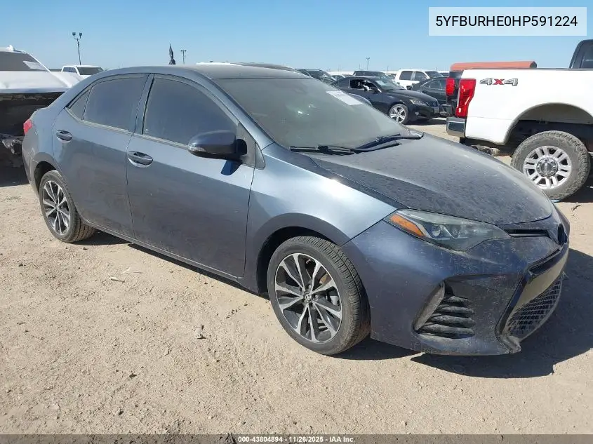 5YFBURHE0HP591224 2017 Toyota Corolla Se