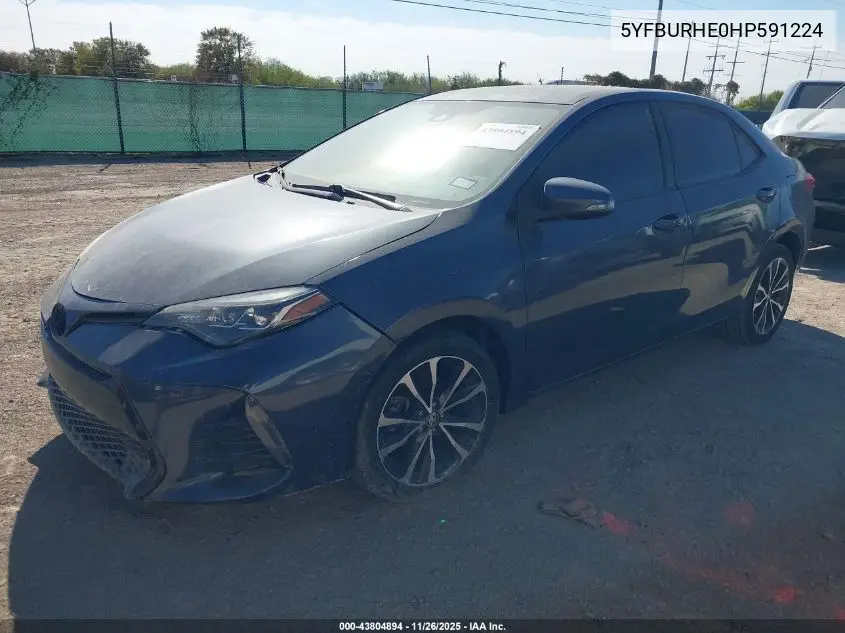 5YFBURHE0HP591224 2017 Toyota Corolla Se