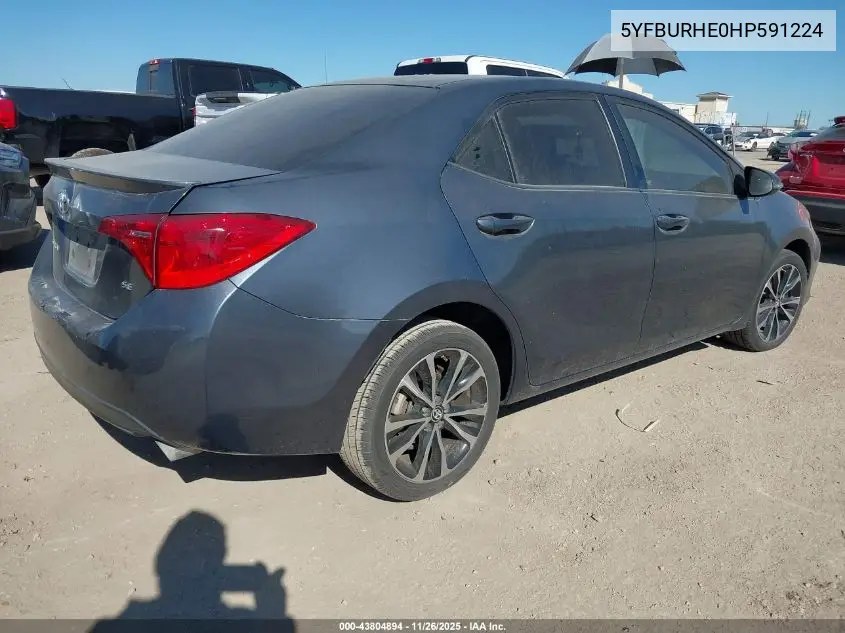 5YFBURHE0HP591224 2017 Toyota Corolla Se