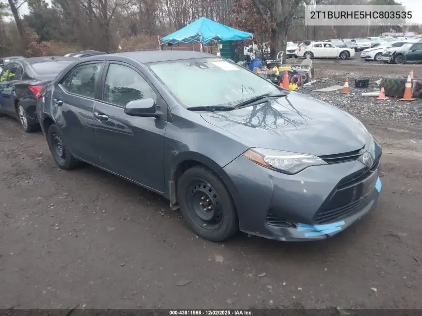 2T1BURHE5HC803535 2017 Toyota Corolla Le