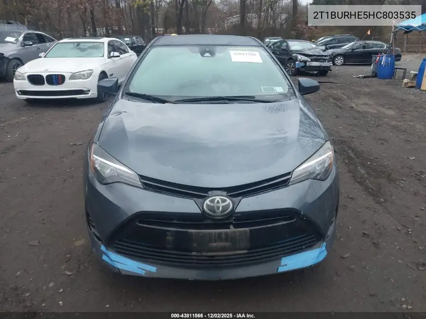 2T1BURHE5HC803535 2017 Toyota Corolla Le