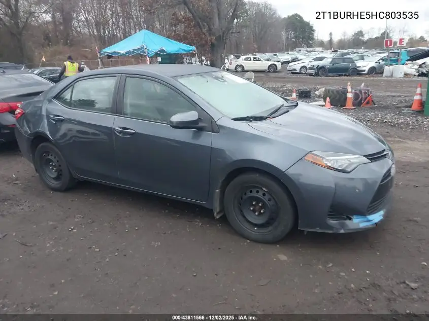 2T1BURHE5HC803535 2017 Toyota Corolla Le