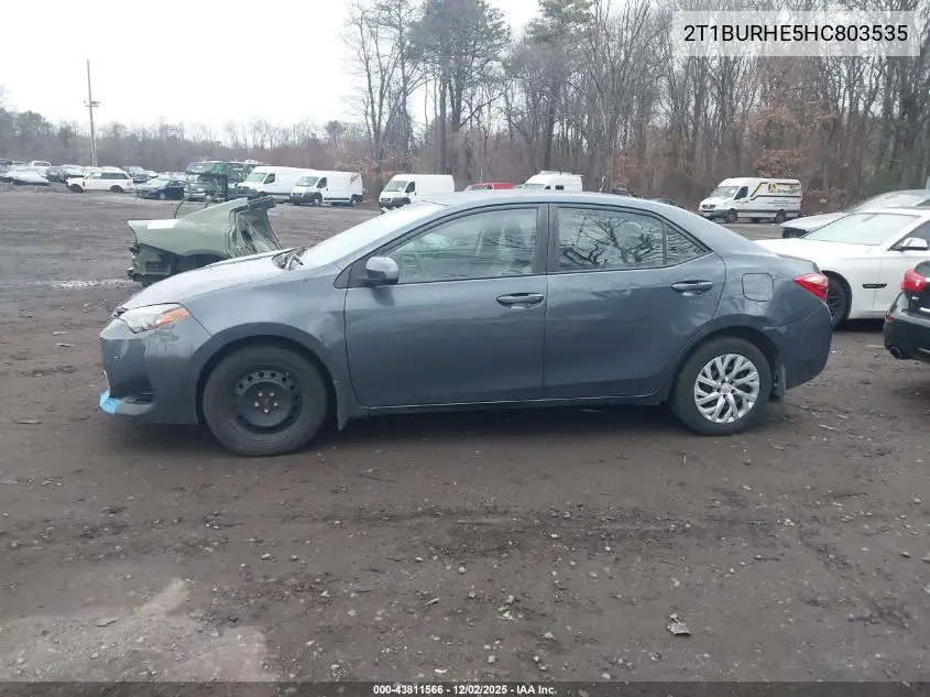 2T1BURHE5HC803535 2017 Toyota Corolla Le