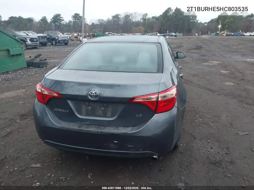 2T1BURHE5HC803535 2017 Toyota Corolla Le