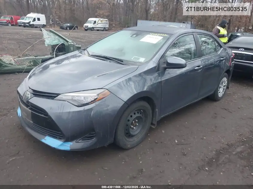 2T1BURHE5HC803535 2017 Toyota Corolla Le