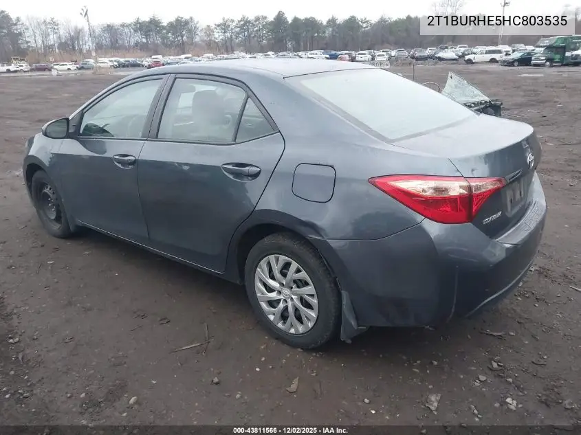 2T1BURHE5HC803535 2017 Toyota Corolla Le