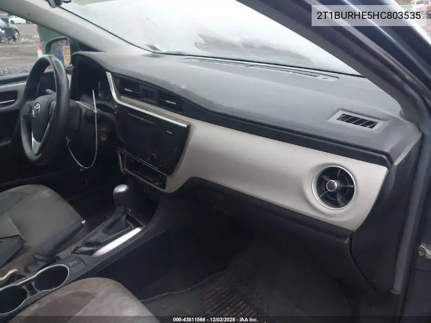 2T1BURHE5HC803535 2017 Toyota Corolla Le
