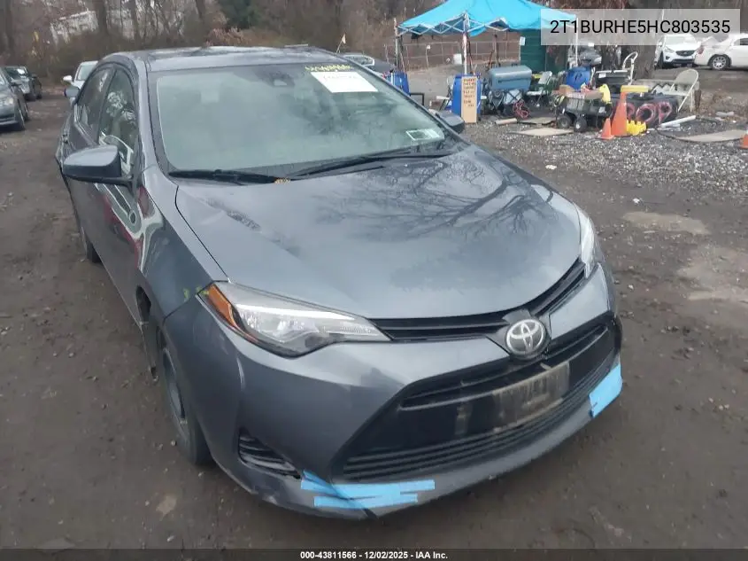 2T1BURHE5HC803535 2017 Toyota Corolla Le